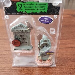 Lemax Spooky Town Halloween Cemetery Figurine Set